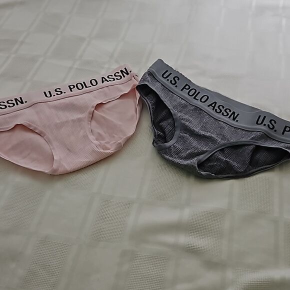 U.S Polo Assn.2 Pack Brief Underwear Small Gray/ Pink - Picture 3 of 16